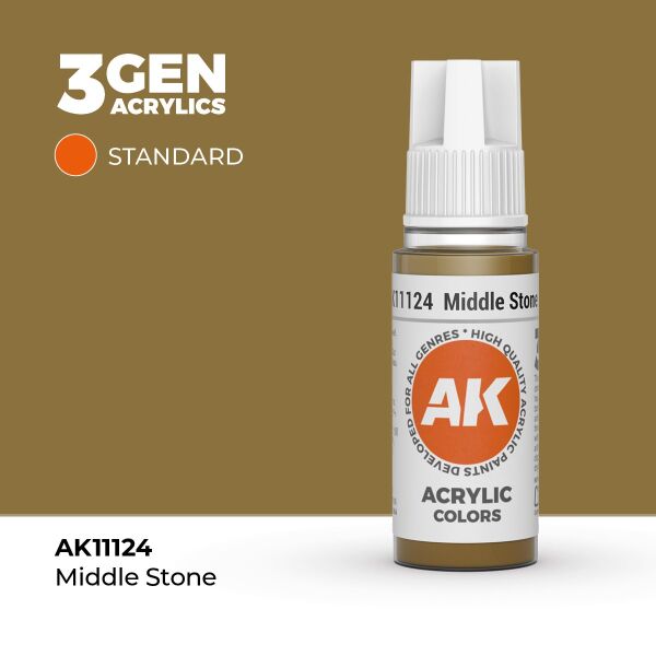 AK 11124 17 ml. Middle Stone, 3GEN Akrilik Model Boyası