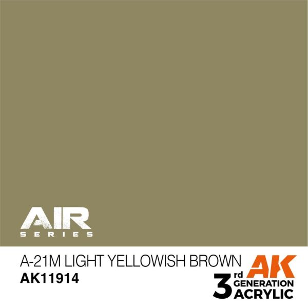 AK 11914 17 ml. A-21m Light Yellowish Brown, Aircraft Serisi 3GEN Akrilik Model Boyası