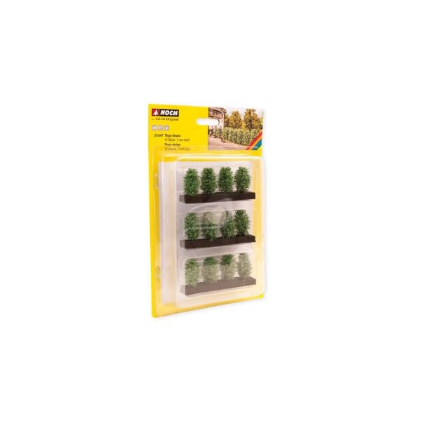 Noch 21547 Thuja Çitleri, 3 cm. 12 Adet, Diorama Malzemesi