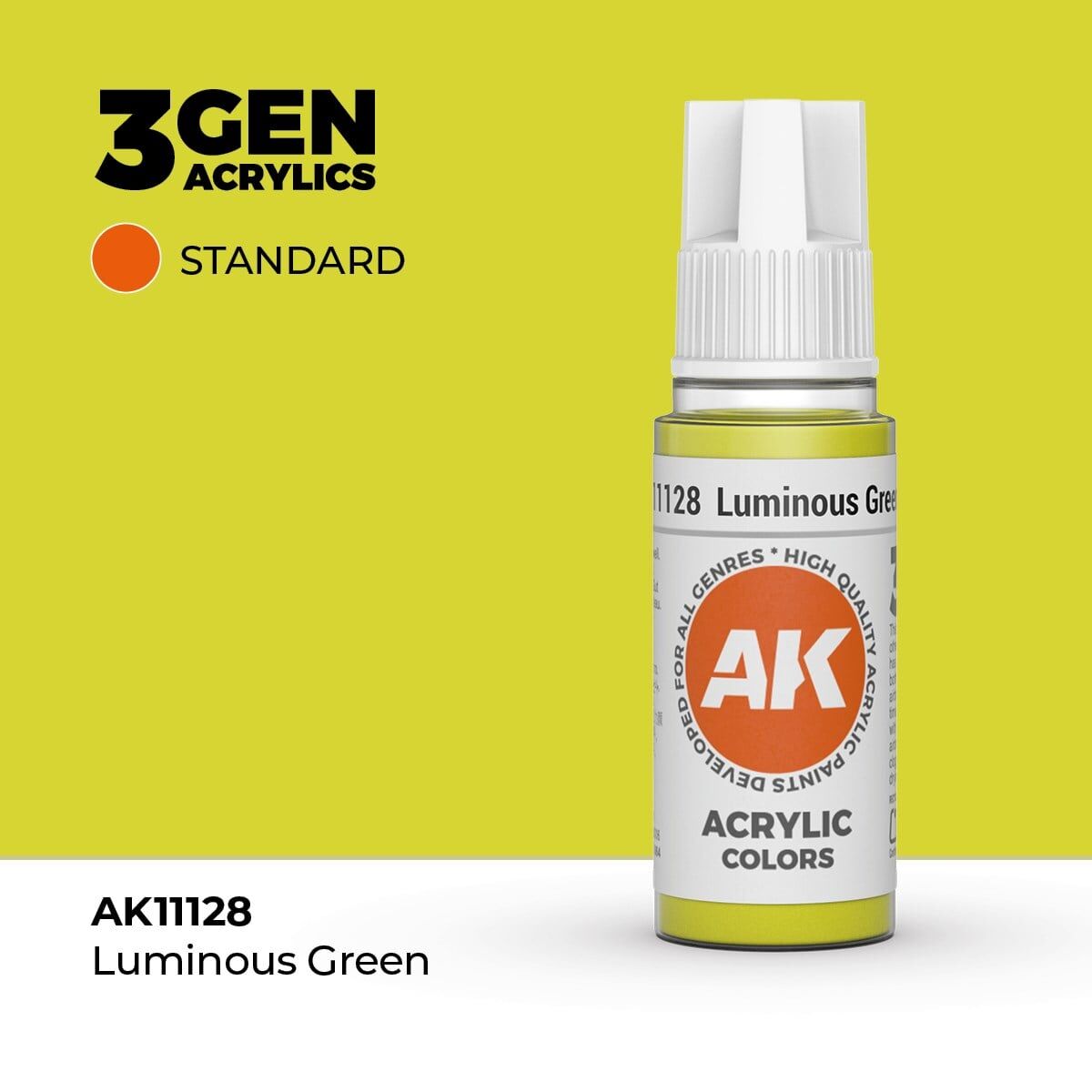 AK 11128 17 ml. Luminous Green, 3GEN Akrilik Model Boyası