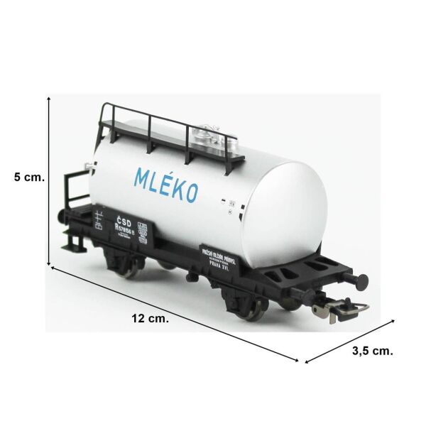 Piko (Hobby) 27717 1/87 Ölçek, MLEKO Tanklı, CSD 3.Dönem, Model Tren Yük Vagonu