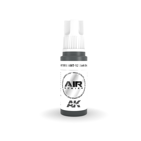 AK 11918 17 ml. AMT-12 Dark Grey, Aircraft Serisi 3GEN Akrilik Model Boyası
