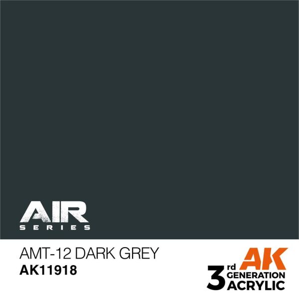 AK 11918 17 ml. AMT-12 Dark Grey, Aircraft Serisi 3GEN Akrilik Model Boyası