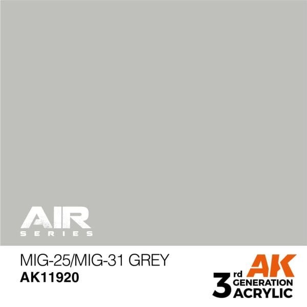 AK 11920 17 ml. MiG-25/MiG-31 Grey, Aircraft Serisi 3GEN Akrilik Model Boyası