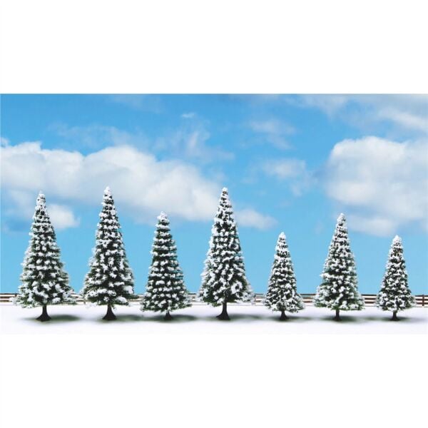 Noch 25087 Kar Yağmış Çam Ağaçları, 8-12 cm. 7 Adet, Diorama Malzemesi