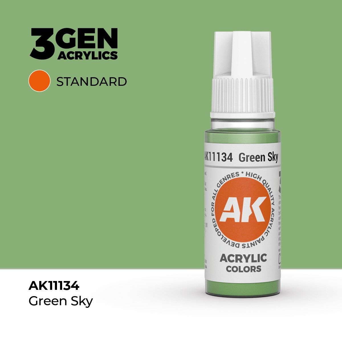 AK 11134 17 ml. Green Sky, 3GEN Akrilik Model Boyası
