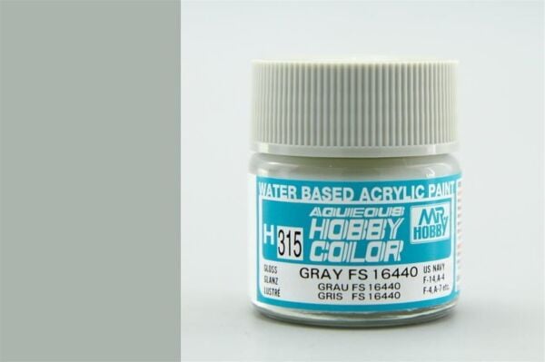 Mr.Hobby H-315 10 ml. Gray FS 16440, Aqueous Serisi Model Boyası