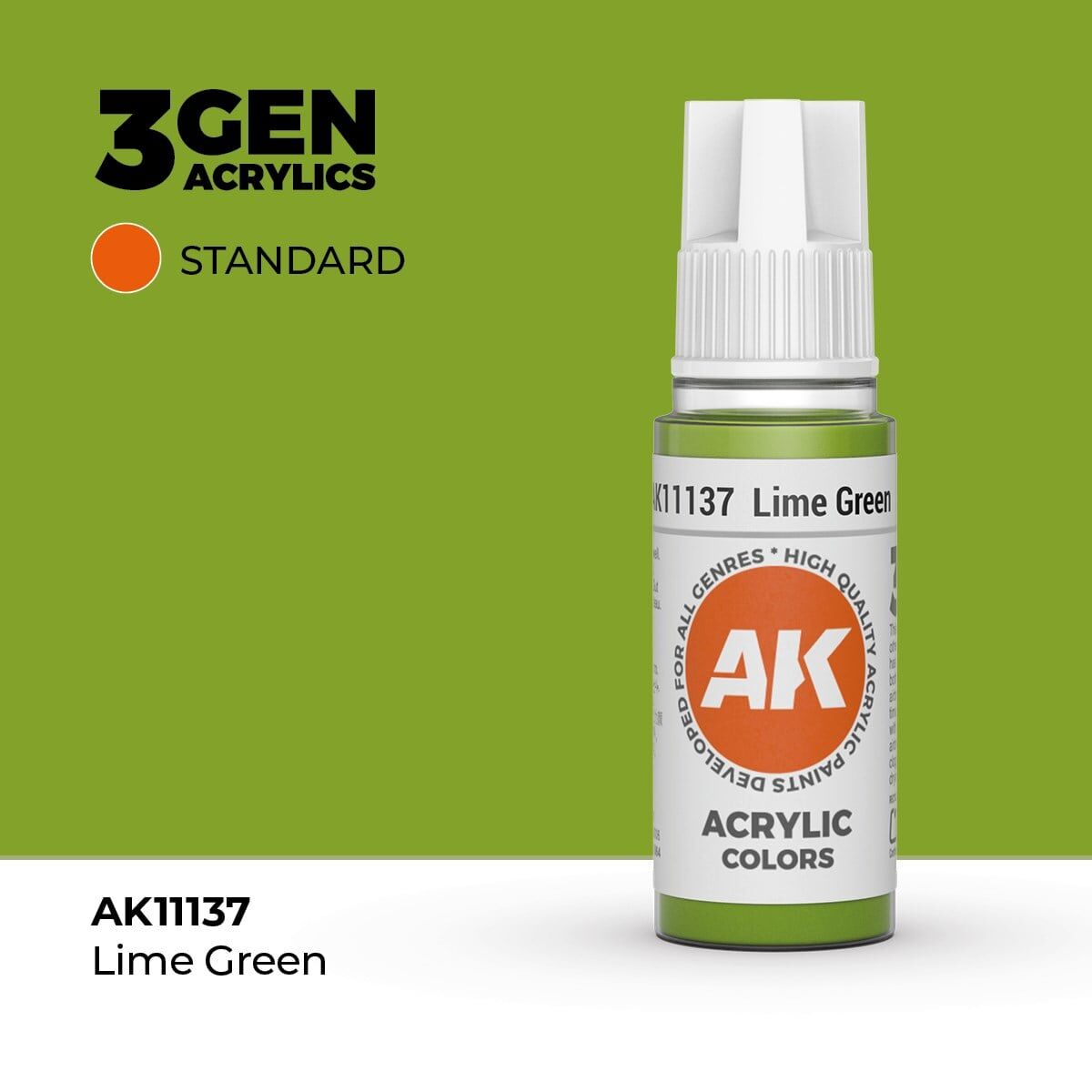 AK 11137 17 ml. Lime Green, 3GEN Akrilik Model Boyası