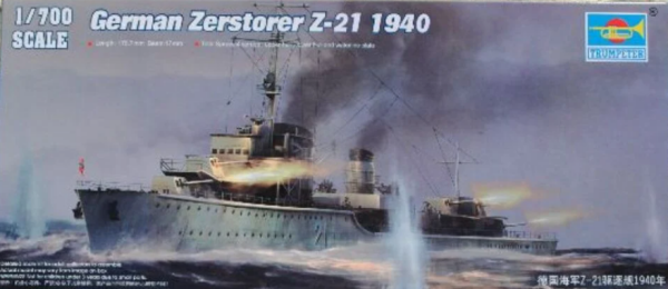 1/700 German Zerstorser Z-21 1940