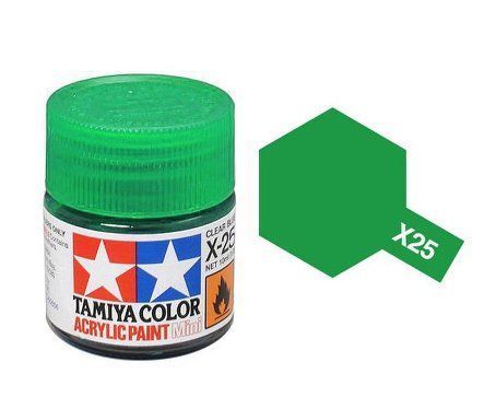 Acrylic Mini X-25 Clear Green 10ml.