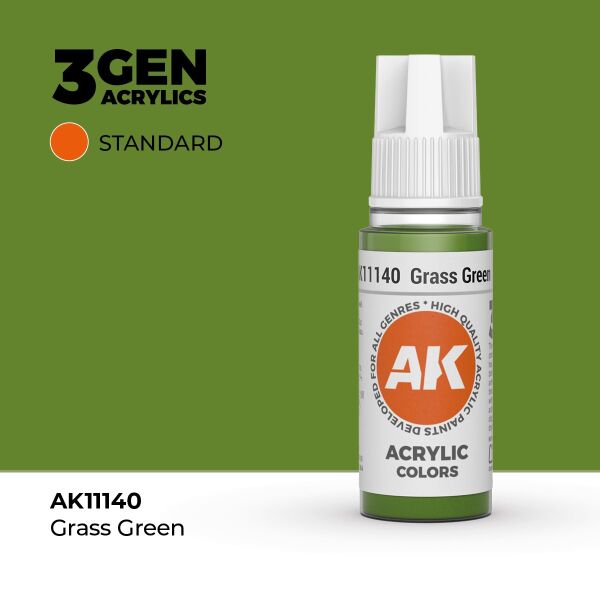 AK 11140 17 ml. Grass Green, 3GEN Akrilik Model Boyası