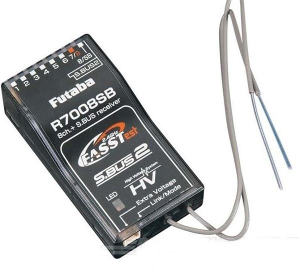Futaba 05102556 R7008SB Kumanda Alıcısı  2,4Ghz, FASSTEST 8CH PWM HV S.BUS 2