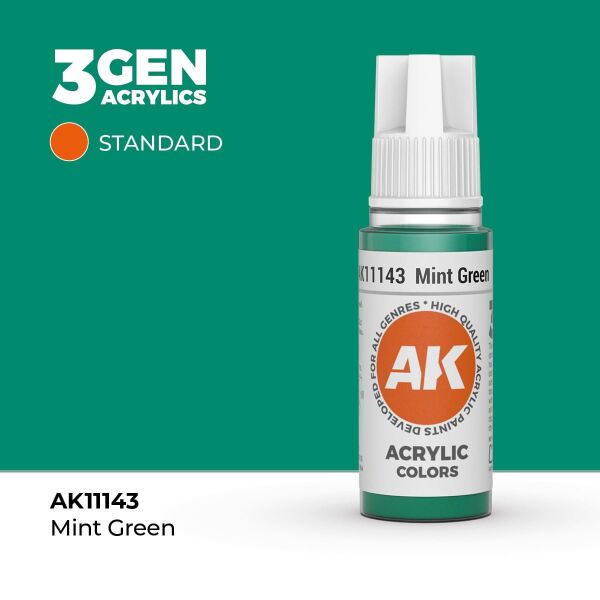AK 11143 17 ml. Mint Green, 3GEN Akrilik Model Boyası