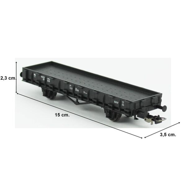 Piko (Classic) 54318 1/87 Ölçek, Alçak Kenarlı, NS 3.Dönem, Model Tren Yük Vagonu