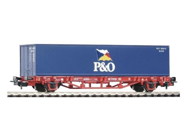 Piko 57706 1/87 Ölçek, DB Cargo V, P&O Konteynerli, Model Tren Konteyner Vagonu