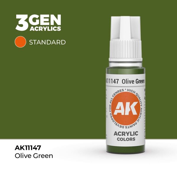 AK 11147 17 ml. Olive Green, 3GEN Akrilik Model Boyası