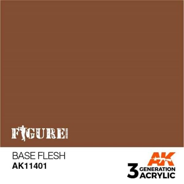 AK Interactive 11401 17 ml. Base Flesh, Figürler için Akrilik Model Boyası