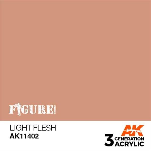 AK Interactive 11402 17 ml. Light Flesh, Figürler için Akrilik Model Boyası