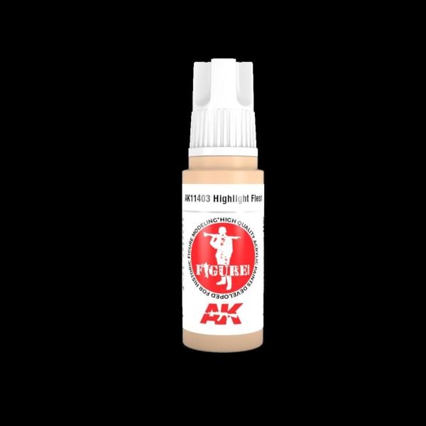 AK Interactive 11403 17 ml. Highlight Flesh, Figürler için Akrilik Model Boyası