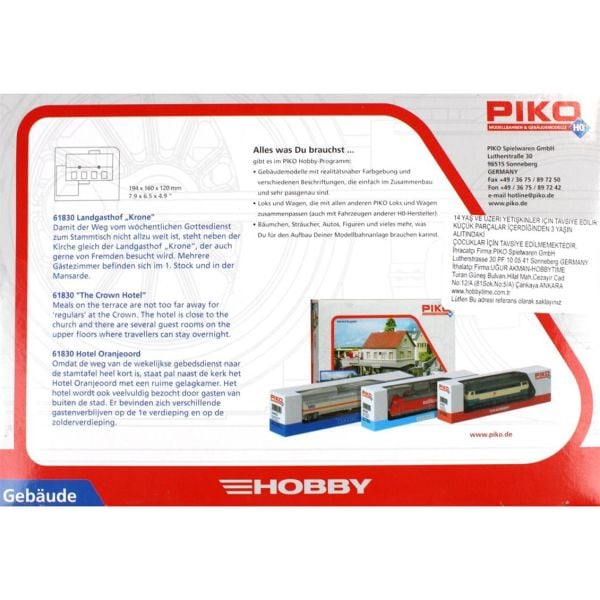 Piko 61830 1/87 Ölçek, Diş Tedavi Kliniği, Plastik Model Kiti