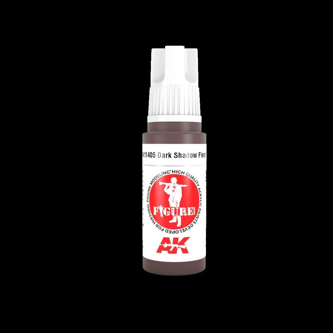 AK Interactive 11405 17 ml. Koyu Gölgeli Ten, Figürler için Akrilik Model Boyası