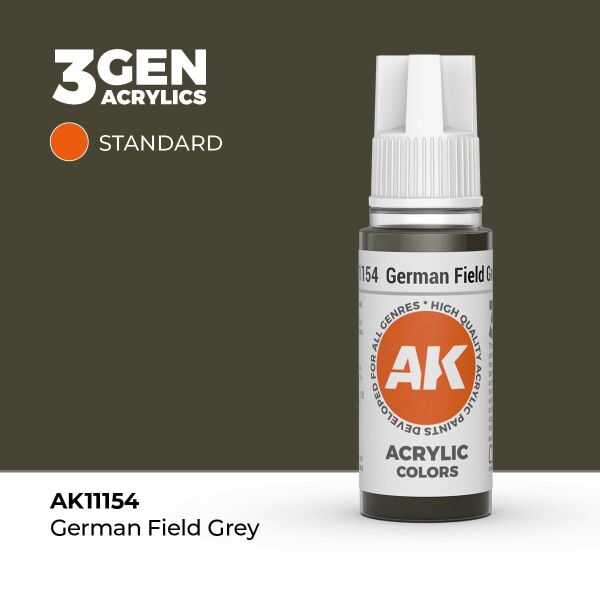 AK 11154 17 ml. German Field Grey, 3GEN Akrilik Model Boyası
