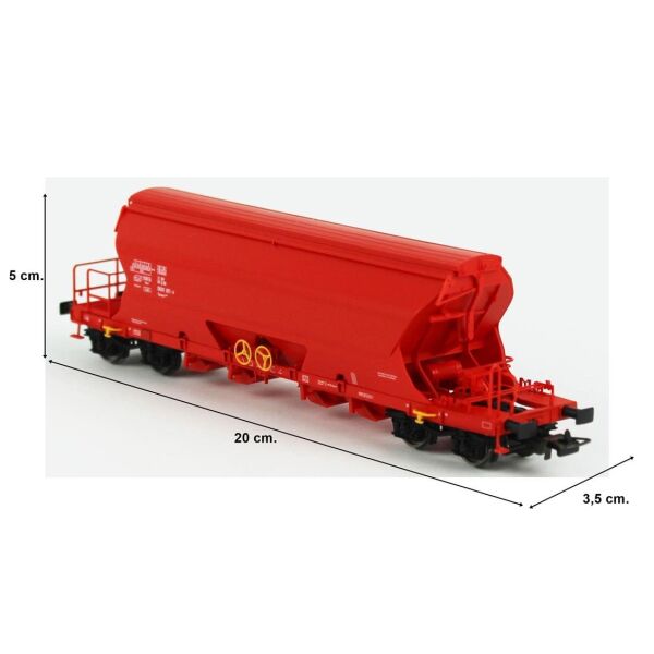 Piko (Expert) 54638 1/87 Ölçek,  Tanoos, Kendini Boşaltan, Orta Boy, DB AG 5.Dönem, Model Tren Yük Vagonu