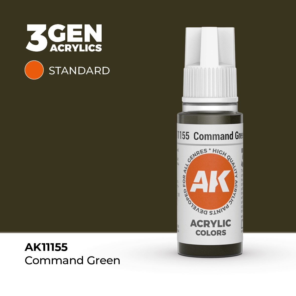 AK 11155 17 ml. Command Green, 3GEN Akrilik Model Boyası