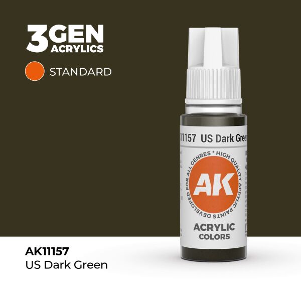 AK 11157 17 ml. US Dark Green, 3GEN Akrilik Model Boyası