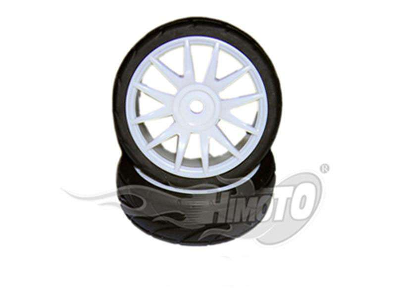 White Rim & Tire Complete 1/16 (82827W+82828) 2P