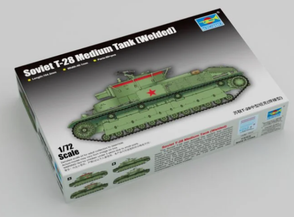1/72 Sovyet T-28 Medium Tank (Welded)
