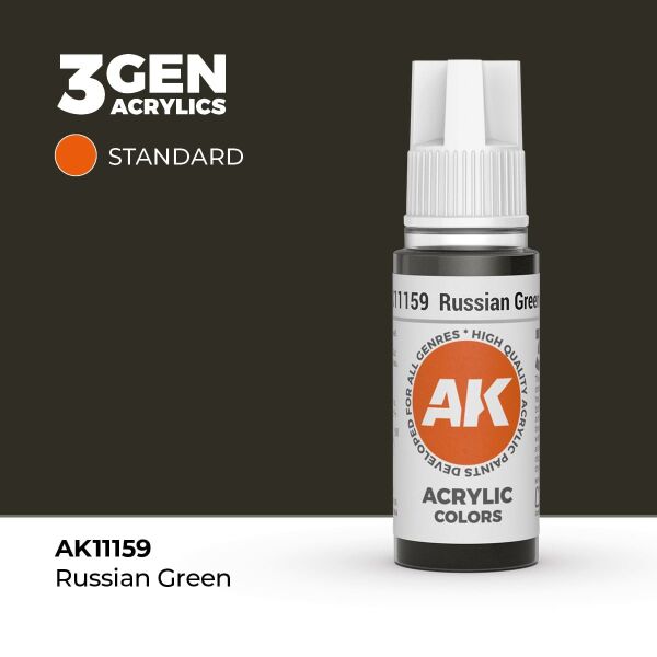 AK 11159 17 ml. Russian Green, 3GEN Akrilik Model Boyası