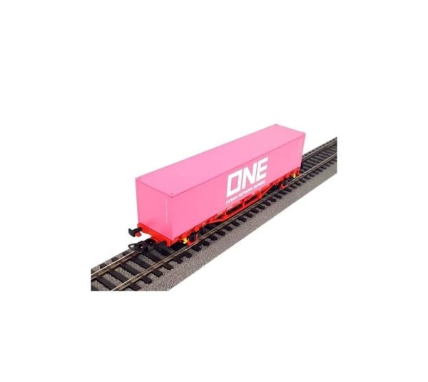 Piko 57757 1/87 Ölçek, NS IV, 40' ONE Konteynerli, Düz Kasa, Model Tren Konteyner Vagonu