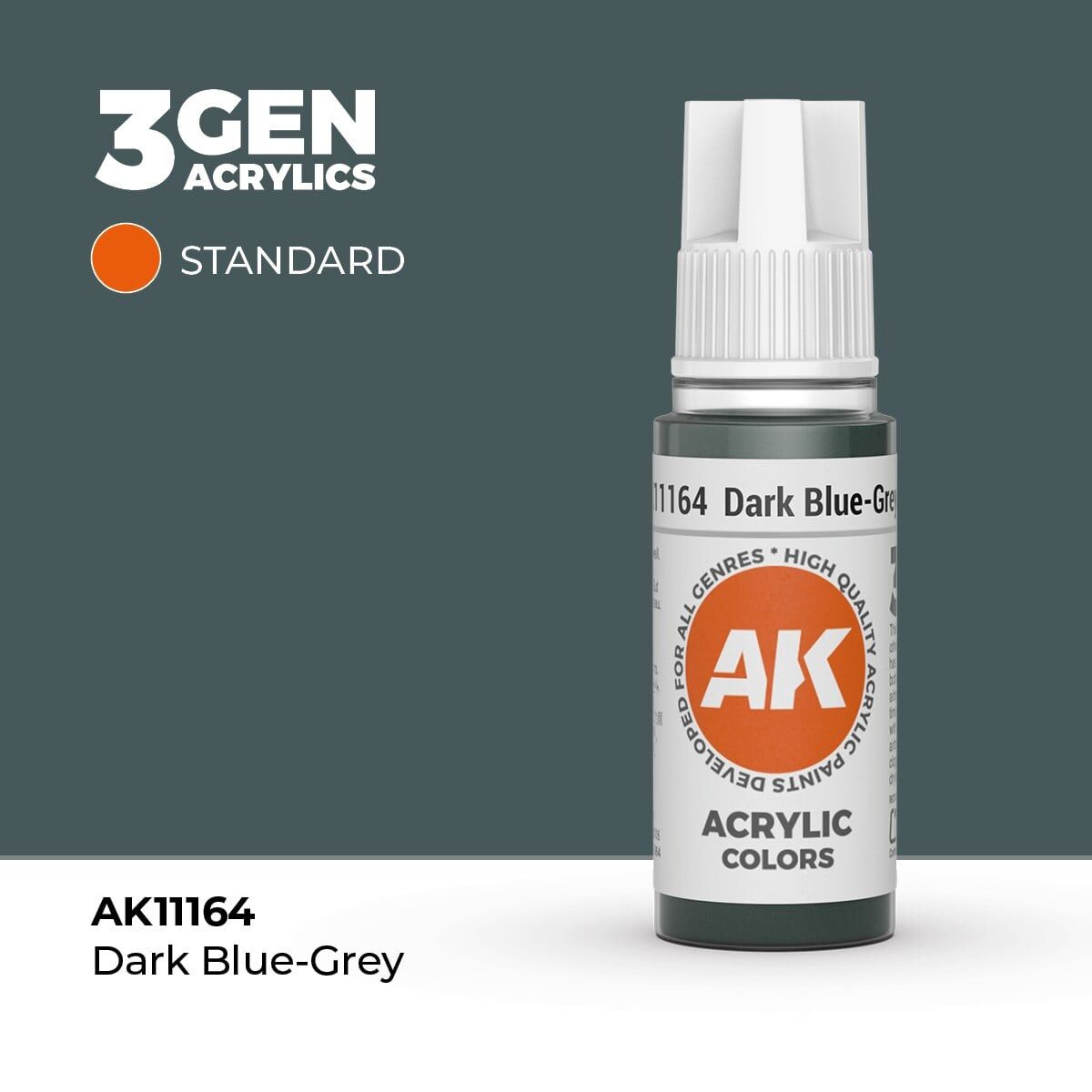 AK 11164 17 ml. Dark Blue-Grey, 3GEN Akrilik Model Boyası