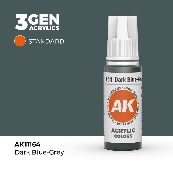 AK 11164 17 ml. Dark Blue-Grey, 3GEN Akrilik Model Boyası