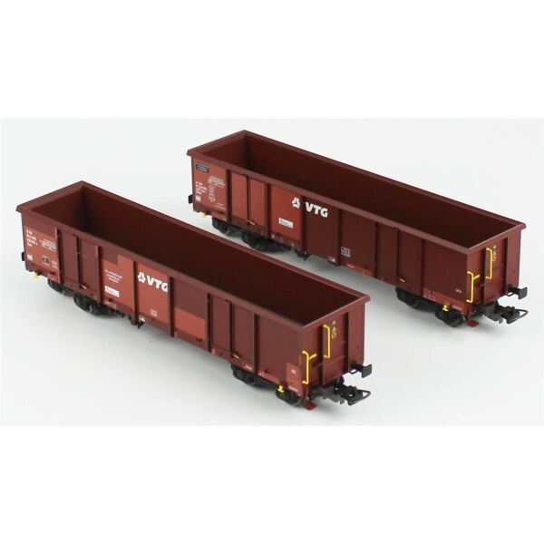 Piko (Expert) 58279 1/87 Ölçek, 2 Adet Eaos Gondol Tipi CH, VTG 6.Dönem, Model Tren Yük Vagonu