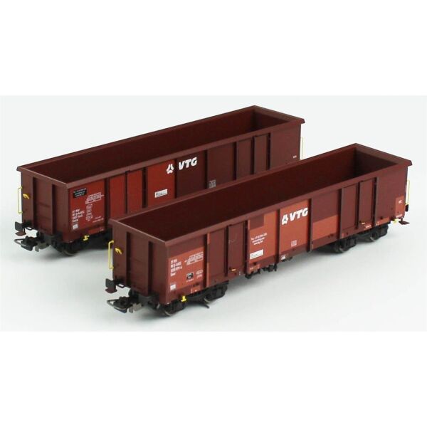 Piko (Expert) 58279 1/87 Ölçek, 2 Adet Eaos Gondol Tipi CH, VTG 6.Dönem, Model Tren Yük Vagonu
