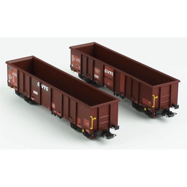 Piko (Expert) 58279 1/87 Ölçek, 2 Adet Eaos Gondol Tipi CH, VTG 6.Dönem, Model Tren Yük Vagonu