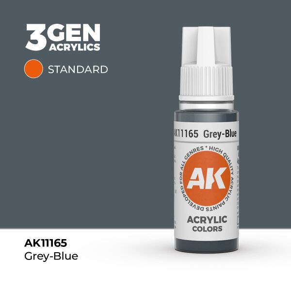 AK 11165 17 ml. Grey-Blue, 3GEN Akrilik Model Boyası
