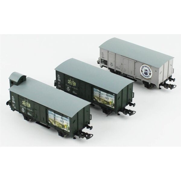 Piko (Classic) 58398 1/87 Ölçek, 3 Farklı Tipte Bira Taşıma Tanklı, DB 3.Dönem, Model Tren Yük Vagonu