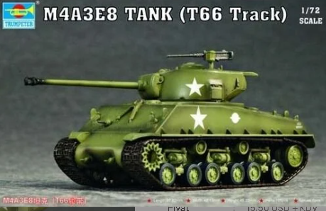 1/72 M4A3E8 Tank (T66 Track)