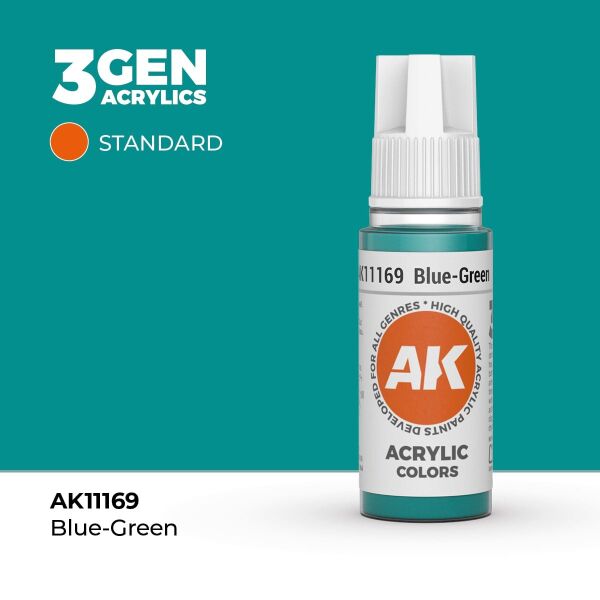 AK 11169 17 ml. Blue-Green, 3GEN Akrilik Model Boyası