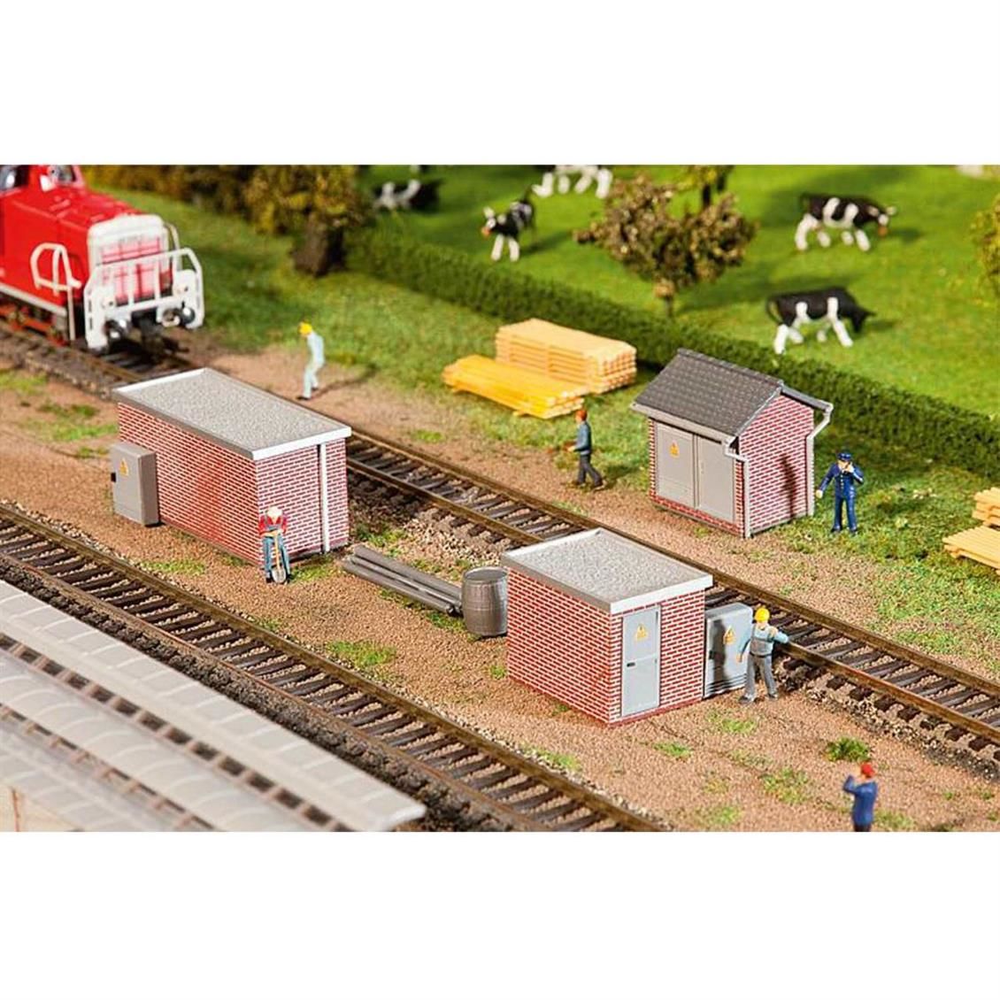 Faller 120239 1/87 Ölçek, Tuğla Duvarlı Trafo Kulübesi ( 3 Adet ), Plastik Model Kiti