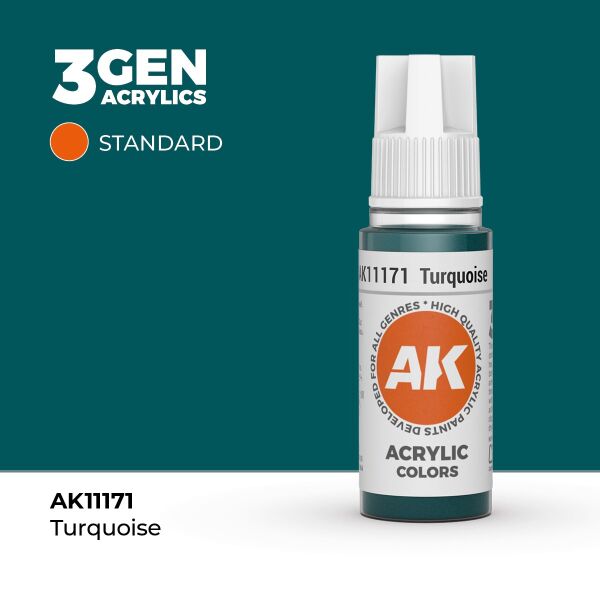 AK 11171 17 ml. Turquoise, 3GEN Akrilik Model Boyası