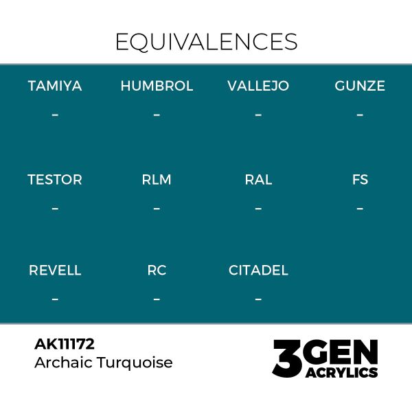 AK 11172 17 ml. Archaic Turquoise, 3GEN Akrilik Model Boyası