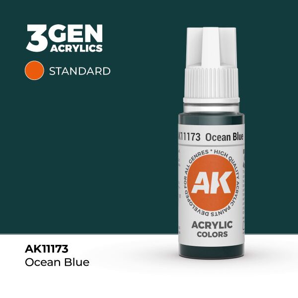 AK 11173 17 ml. Ocean Blue, 3GEN Akrilik Model Boyası