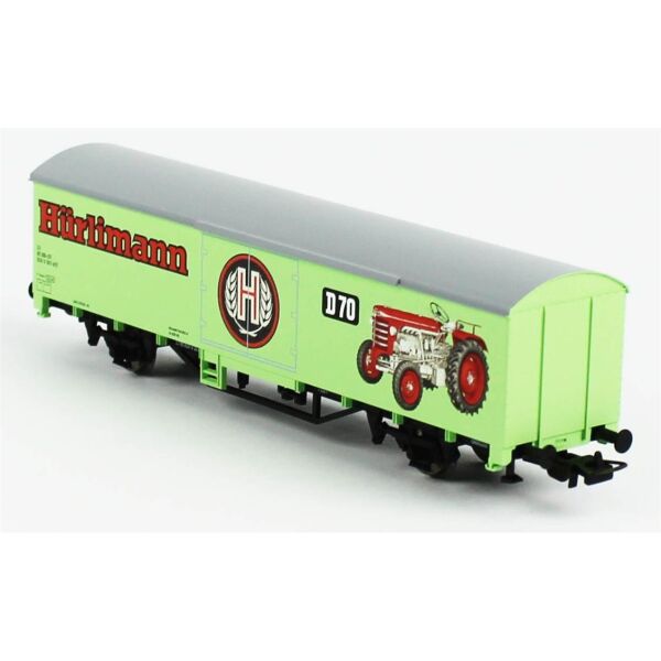 Piko (Hobby) 58799 1/87 Ölçek, Hürlimann Traktoren, Kapalı Kasa, SBB 6.Dönem, Model Tren Yük Vagonu