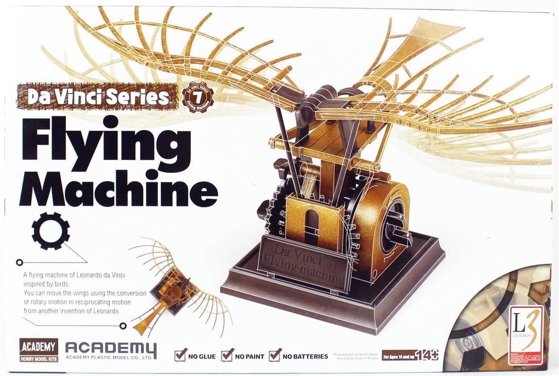 Academy 18146 Da Vinci Uçan Makine, Plastik Model kiti