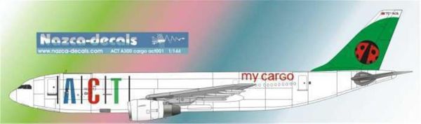 Nazca Decals Act001 1/144 Ölçek, Act A300 Cargo