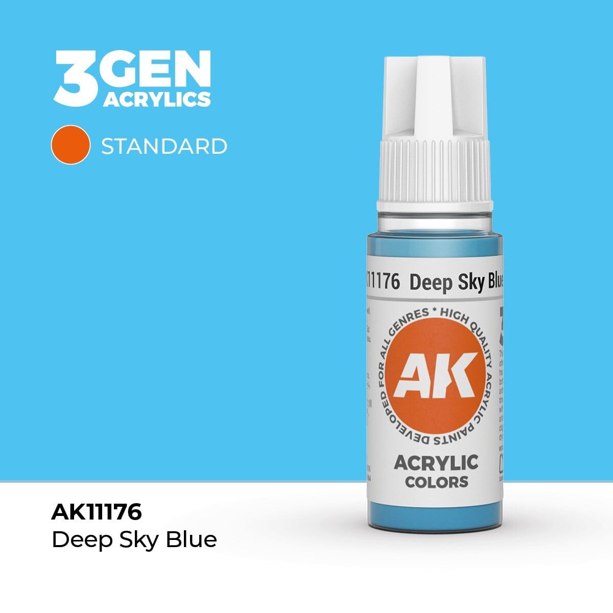 AK 11176 17 ml. Deep Sky Blue, 3GEN Akrilik Model Boyası